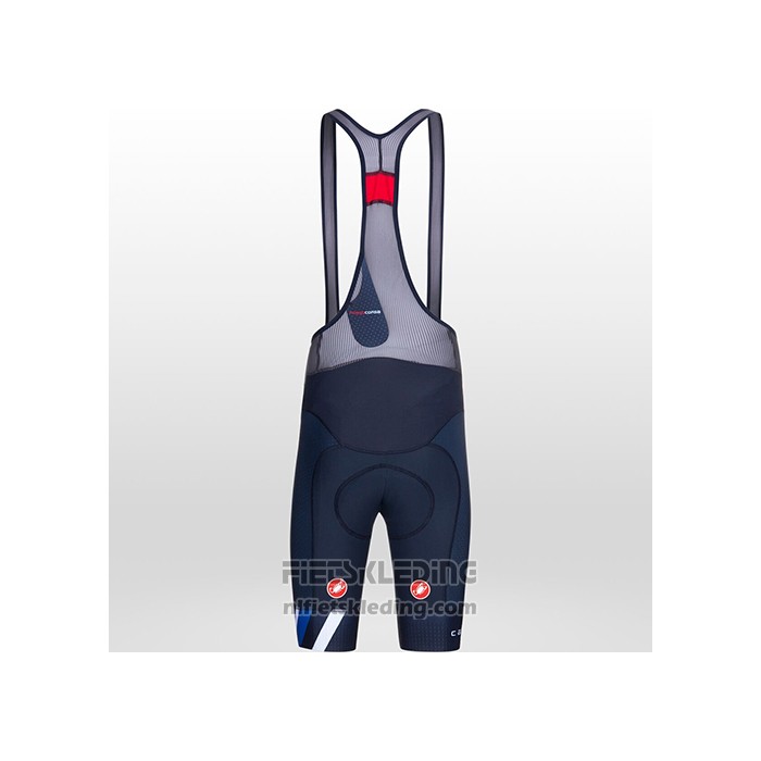2021 Fietskleding Castelli Blauw Zwart Wit Korte Mouwen en Koersbroek