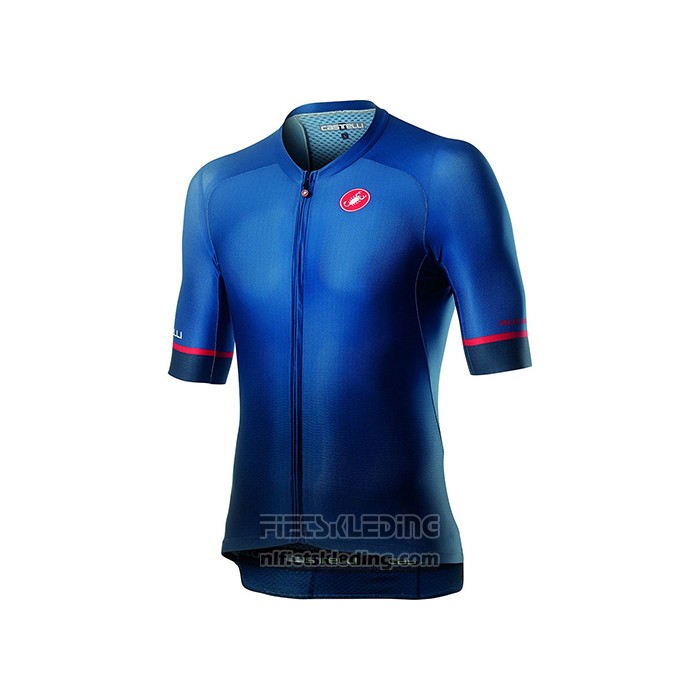 2021 Fietskleding Castelli Diep Zwart Blauw Korte Mouwen en Koersbroek