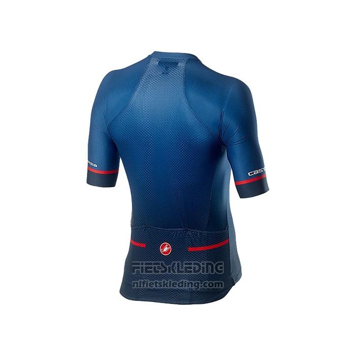2021 Fietskleding Castelli Diep Zwart Blauw Korte Mouwen en Koersbroek