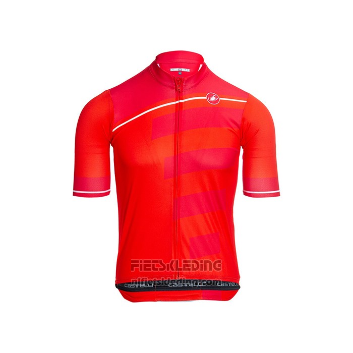 2021 Fietskleding Castelli Helder Roze Rood Korte Mouwen en Koersbroek