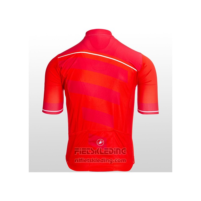 2021 Fietskleding Castelli Helder Roze Rood Korte Mouwen en Koersbroek