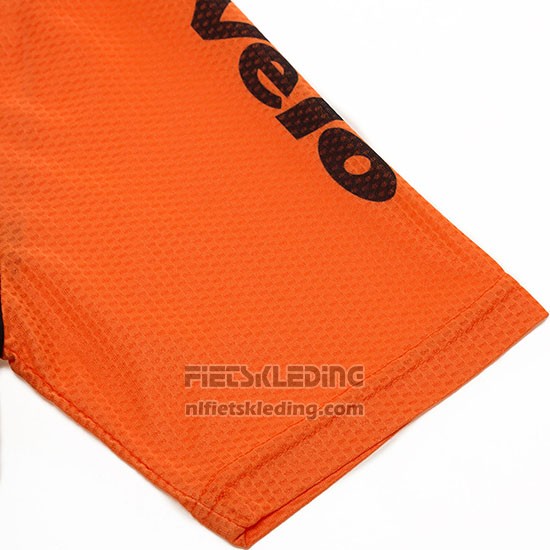 2018 Fietskleding Cervelo Oranje en Zwart Korte Mouwen en Koersbroek