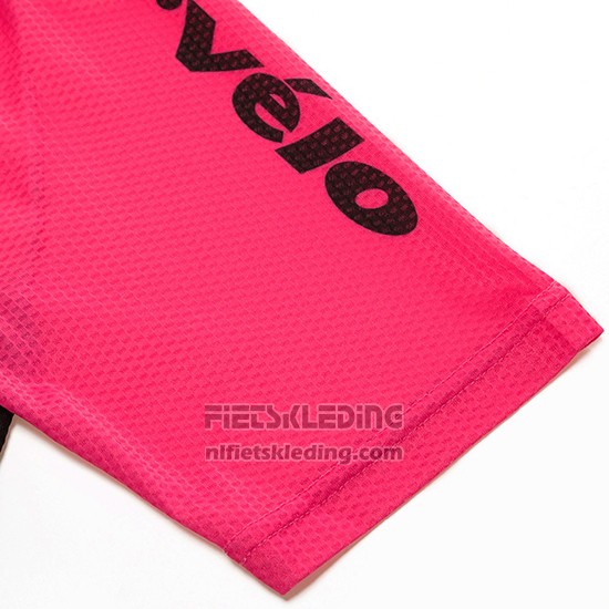 2018 Fietskleding Cervelo Roze en Zwart Korte Mouwen en Koersbroek