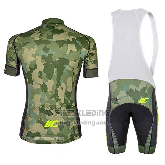 2018 Fietskleding Cipollini Prestig Camo Camouflage Groen Korte Mouwen en Koersbroek