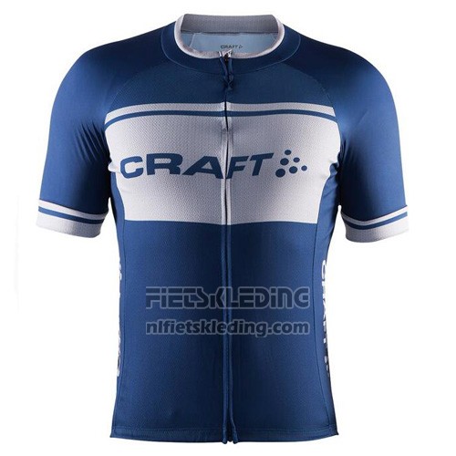 2016 Fietskleding Craft Wit en Blauw Korte Mouwen en Koersbroek