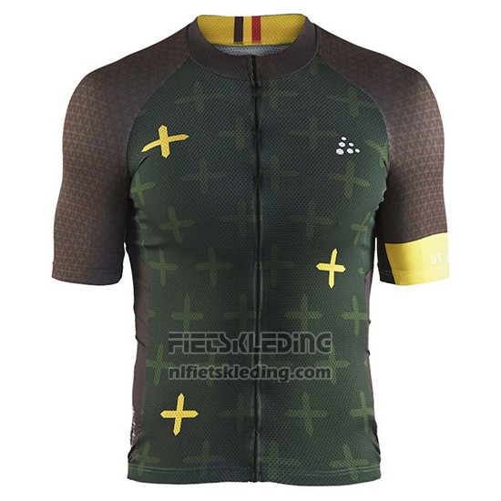 2018 Fietskleding Craft Monument Donker Groen Korte Mouwen en Koersbroek