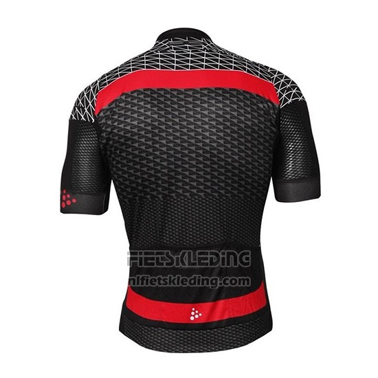 2018 Fietskleding Craft Route Zwart Rood Korte Mouwen en Koersbroek