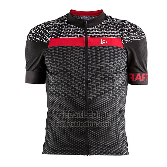 2018 Fietskleding Craft Route Zwart en Rood Korte Mouwen en Koersbroek