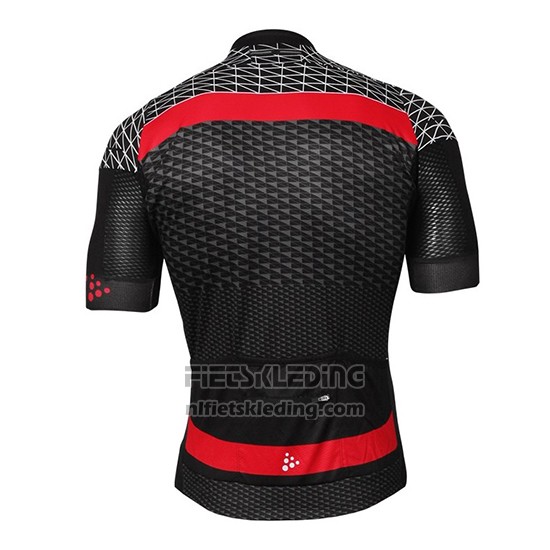 2018 Fietskleding Craft Route Zwart en Rood Korte Mouwen en Koersbroek