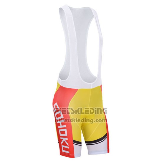 2014 Fietskleding Fox Cyclingbox Geel en Rood Korte Mouwen en Koersbroek