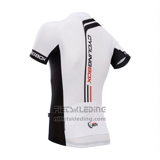 2014 Fietskleding Fox Cyclingbox Helder Zwart en Wit Korte Mouwen en Koersbroek
