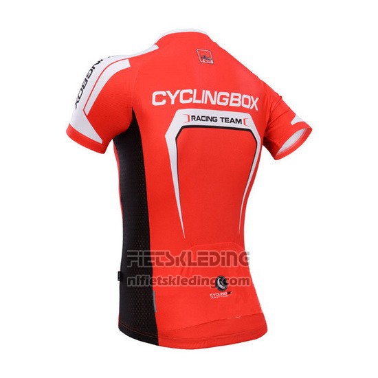 2014 Fietskleding Fox Cyclingbox Rood en Wit Korte Mouwen en Koersbroek