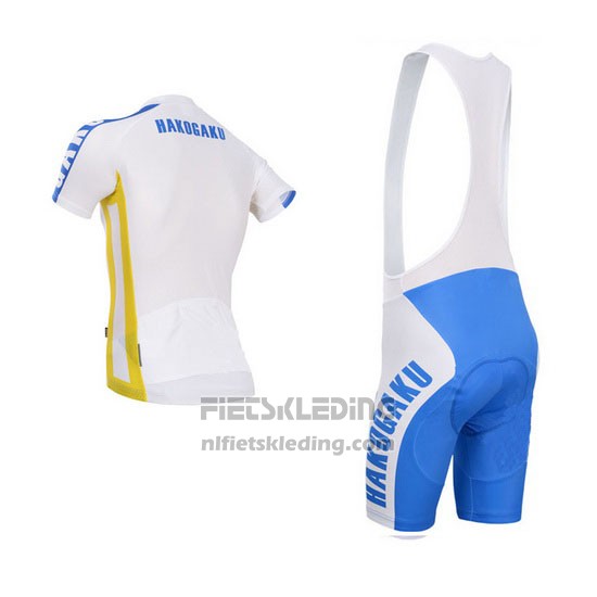 2014 Fietskleding Fox Cyclingbox Wit en Blauw Korte Mouwen en Koersbroek