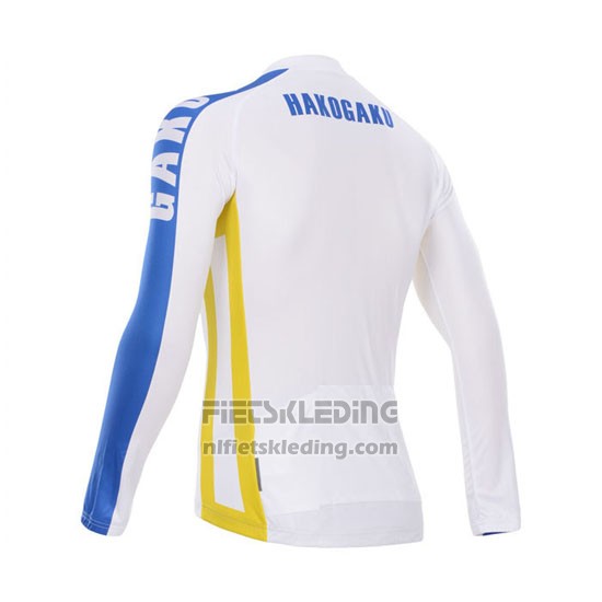 2014 Fietskleding Fox Cyclingbox Wit en Blauw Lange Mouwen en Koersbroek