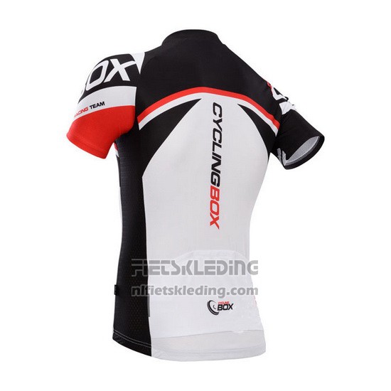 2014 Fietskleding Fox Cyclingbox Wit en Zwart Korte Mouwen en Koersbroek