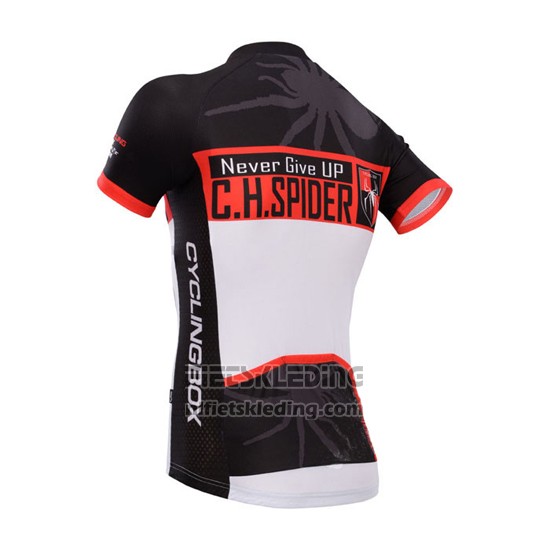 2014 Fietskleding Fox Cyclingbox Zwart en Lichte Wit Korte Mouwen en Koersbroek