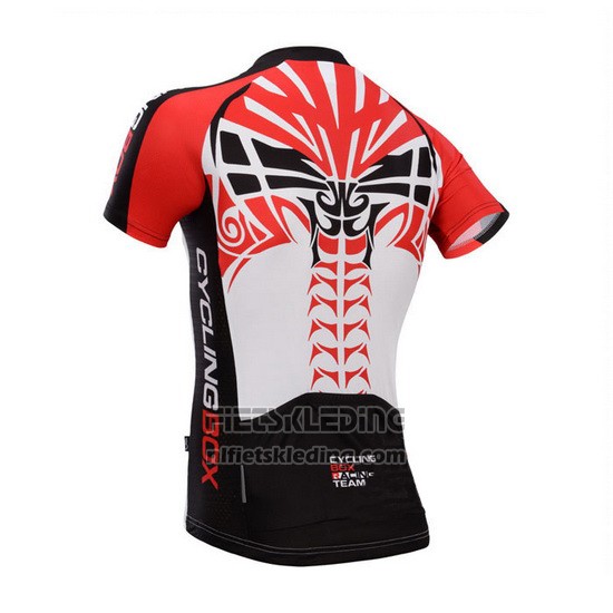 2014 Fietskleding Fox Cyclingbox Zwart en Rood Korte Mouwen en Koersbroek