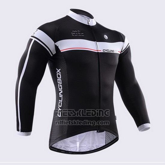 2014 Fietskleding Fox Cyclingbox Zwart en Wit Lange Mouwen en Koersbroek