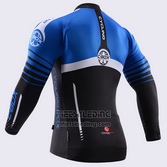 2015 Fietskleding Fox Cyclingbox Zwart en Blauw Lange Mouwen en Koersbroek