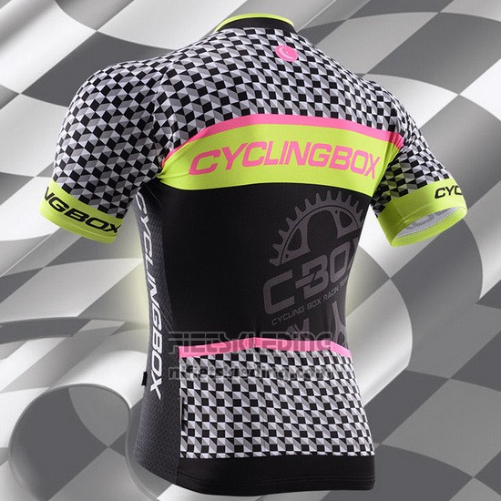 2015 Fietskleding Fox Cyclingbox Zwart en Groen Korte Mouwen en Koersbroek