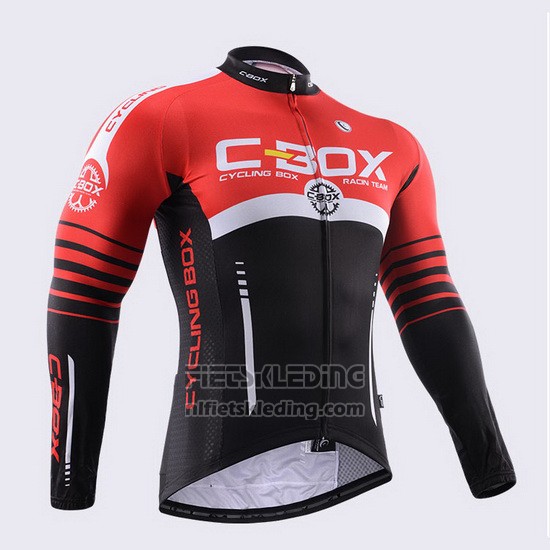 2015 Fietskleding Fox Cyclingbox Zwart en Rood Lange Mouwen en Koersbroek