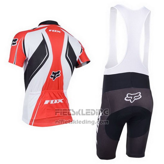 2013 Fietskleding Fox Wit en Rood Korte Mouwen en Koersbroek
