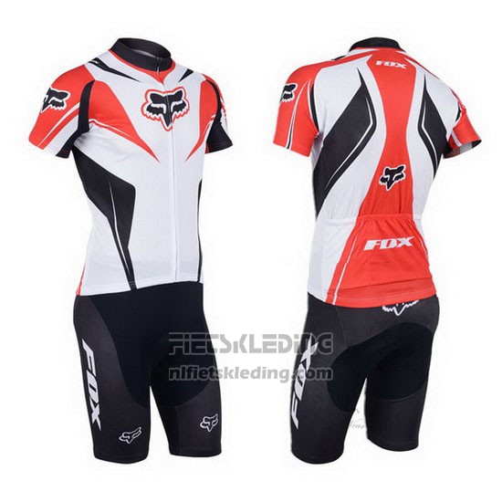 2013 Fietskleding Fox Wit en Rood Korte Mouwen en Koersbroek