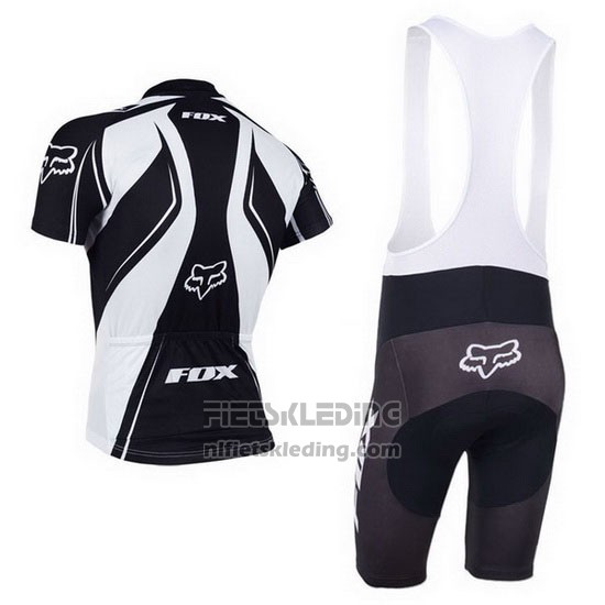 2013 Fietskleding Fox Wit en Zwart Korte Mouwen en Koersbroek