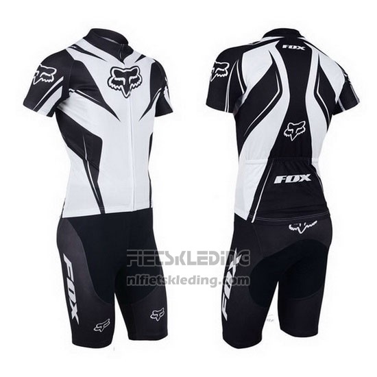 2013 Fietskleding Fox Wit en Zwart Korte Mouwen en Koersbroek