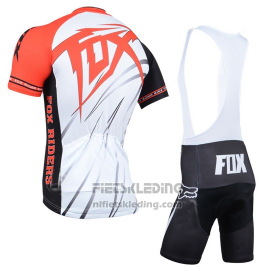 2014 Fietskleding Fox Oranje en Wit Korte Mouwen en Koersbroek