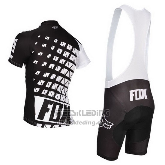 2014 Fietskleding Fox Wit en Zwart Korte Mouwen en Koersbroek