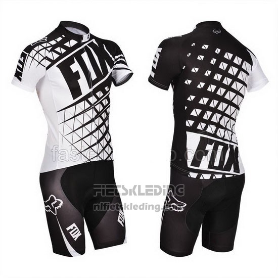 2014 Fietskleding Fox Wit en Zwart Korte Mouwen en Koersbroek