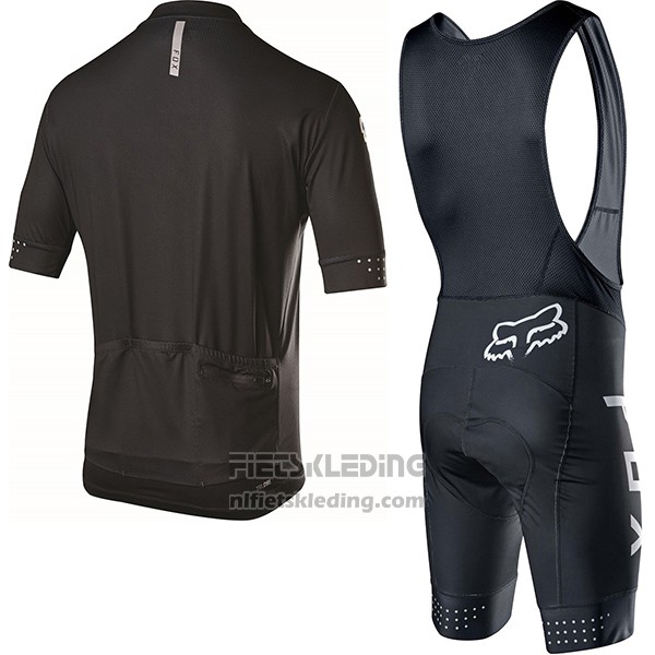 2017 Fietskleding Fox Ascent Comp Zwart Korte Mouwen en Koersbroek