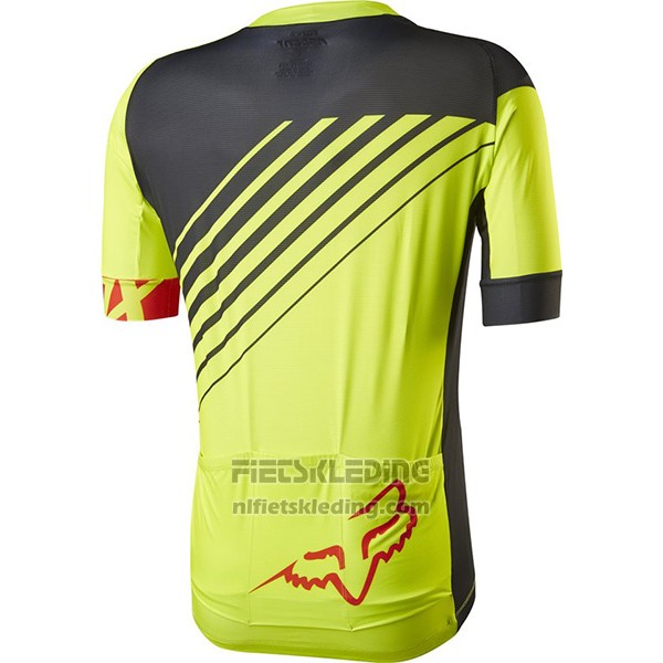 2017 Fietskleding Fox Le Savant Geel Korte Mouwen en Koersbroek