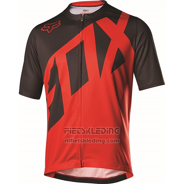 2017 Fietskleding Fox Livewire Zwart en Rood Korte Mouwen en Koersbroek