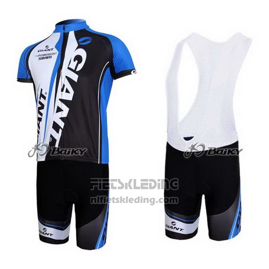 2011 Fietskleding Giant Zwart en Blauw Korte Mouwen en Koersbroek