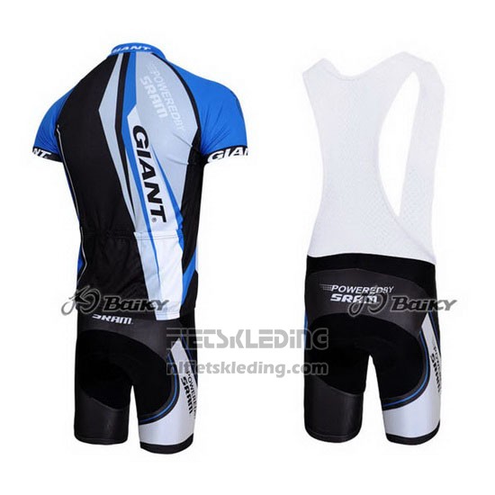 2011 Fietskleding Giant Zwart en Blauw Korte Mouwen en Koersbroek