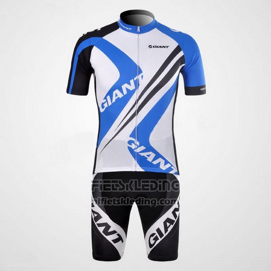 2012 Fietskleding Giant Wit en Azuur Korte Mouwen en Koersbroek