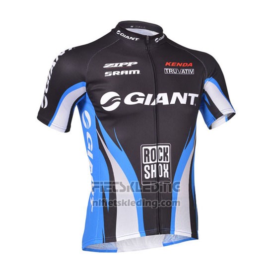 2013 Fietskleding Giant Blauw en Zwart Korte Mouwen en Koersbroek