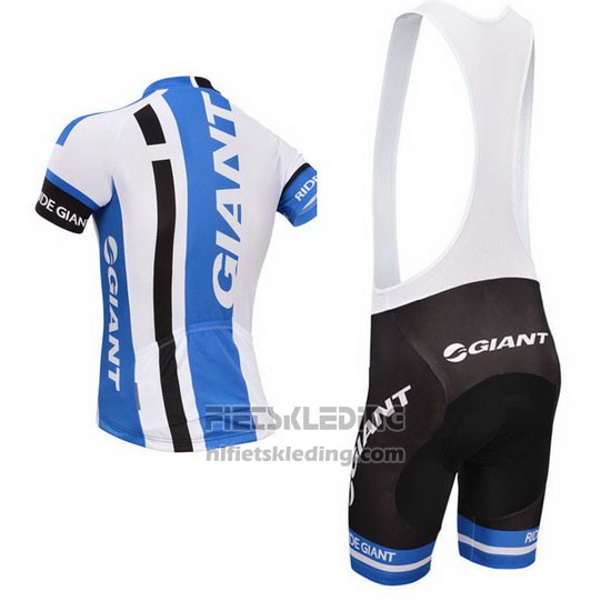 2013 Fietskleding Giant Wit en Azuur Korte Mouwen en Koersbroek