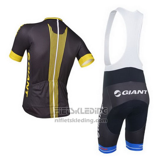 2013 Fietskleding Giant Zwart en Geel Korte Mouwen en Koersbroek