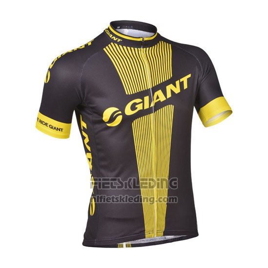 2013 Fietskleding Giant Zwart en Geel Korte Mouwen en Koersbroek