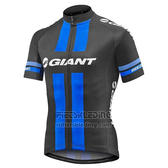 2016 Fietskleding Giant Zwart en Blauw Korte Mouwen en Koersbroek