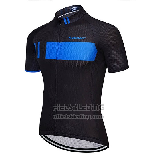 2018 Fietskleding Giant Zwart en Blauw Korte Mouwen en Koersbroek