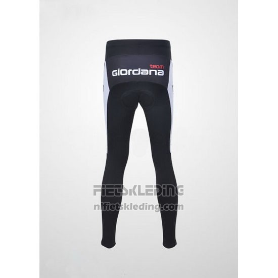2011 Fietskleding Giordana Rood en Zwart Lange Mouwen en Koersbroek