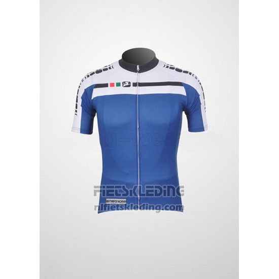 2011 Fietskleding Giordana Wit en Blauw Korte Mouwen en Koersbroek