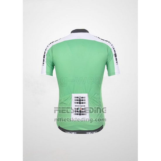 2011 Fietskleding Giordana Wit en Groen Korte Mouwen en Koersbroek