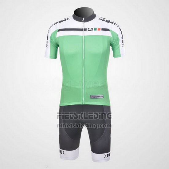 2011 Fietskleding Giordana Wit en Groen Korte Mouwen en Koersbroek