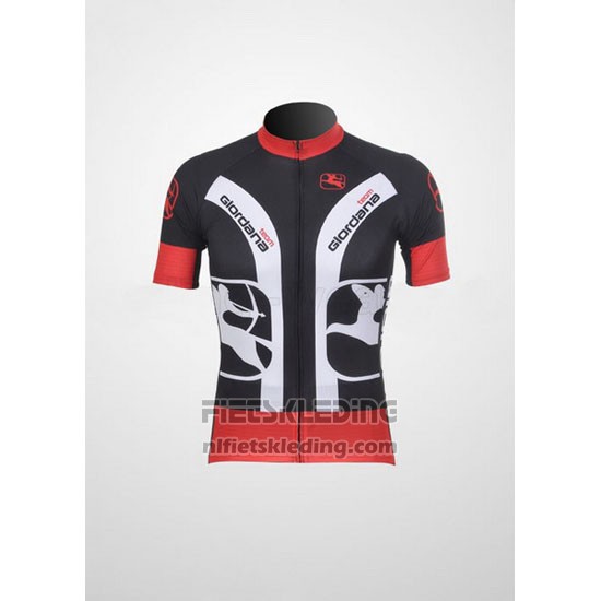 2011 Fietskleding Giordana Zwart en Rood Korte Mouwen en Koersbroek