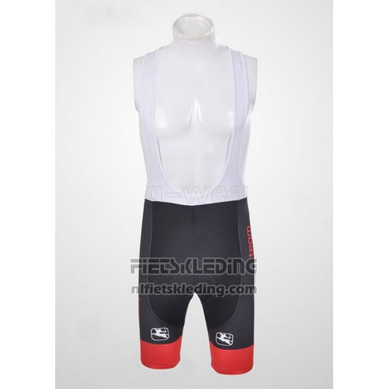 2011 Fietskleding Giordana Zwart en Rood Korte Mouwen en Koersbroek